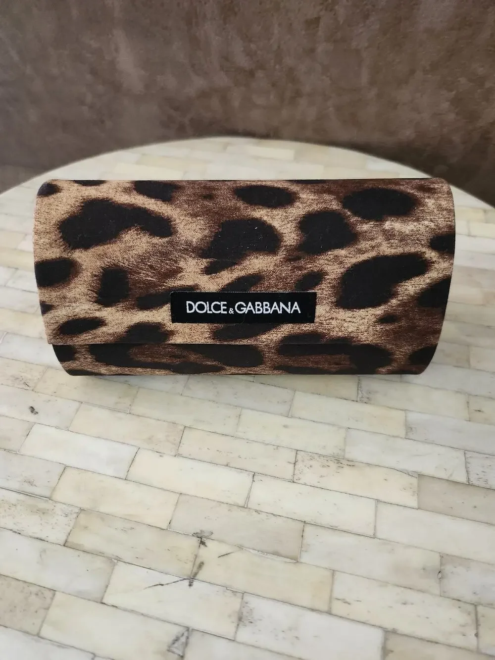 Dolce & Gabbana leopard eyeglasses or sunglasses case EMPTY